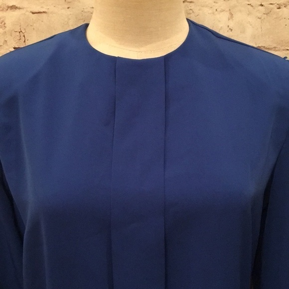 VINTAGE SOUTHERN LADY SECRETARY BLOUSE ROYAL BLUE - Picture 2 of 6